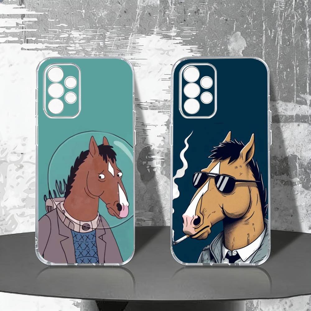 B-Bo-Jack-Конь-человек Чехол для телефона Samsung S25,S24,S21,S22,S23,S30,Ultra,S20,Plus,Fe,Note,10,9,5G Прозрачная крышка
