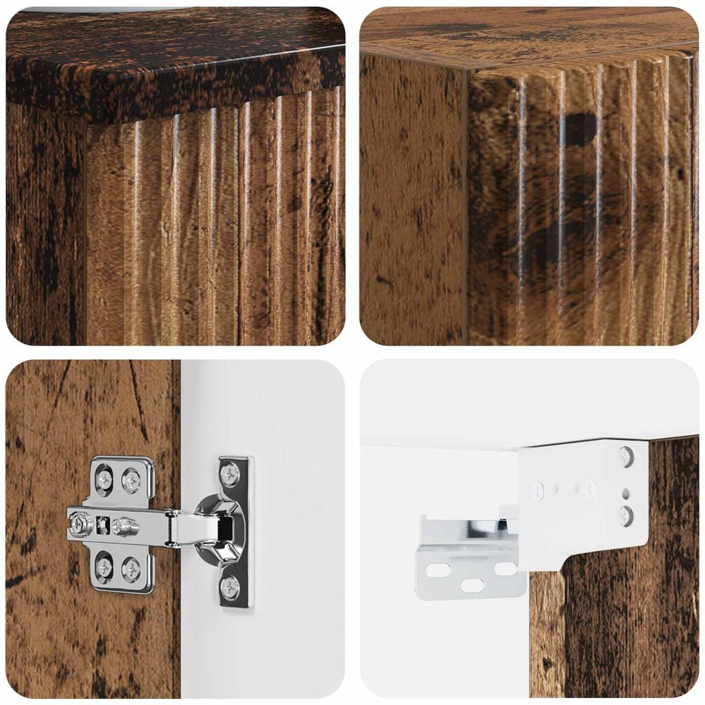 Bathroom Furniture Set 2 pcs Reclaimed Wood 33 x 34.5 x 100 cm