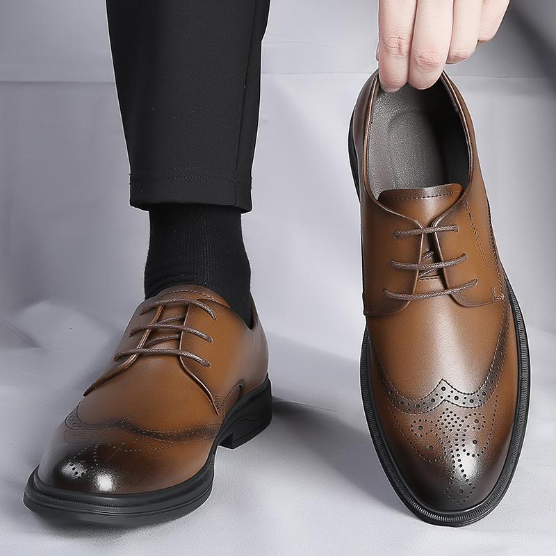 Модные новые классические мужские туфли в стиле ретро, формальные черные кожаные туфли, оксфорды на шнуровке для пожилых, свадебные, офисные, деловые, повседневные туфли для вождения