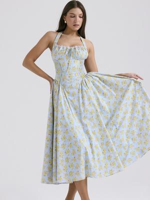 Элегантное платье миди А-силуэта Новые поступления Холтер Сексуальные праздничные платья для вечеринок Летняя женская одежда оптом