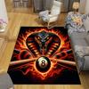 1pc Fiery Snake Print, Design Indoor Area Rug - Soft, Anti-Slip, and Durable Gaming Room Decor for Bedroom, Living Room