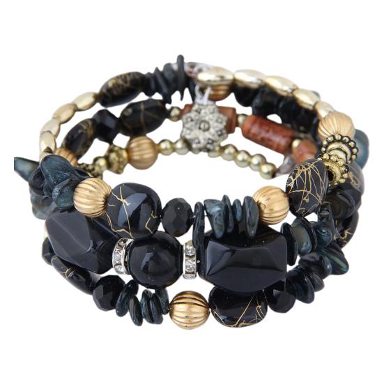 Женский браслет из бисера в винтажном стиле, бирюзовый искусственный кристалл, студенческий браслет