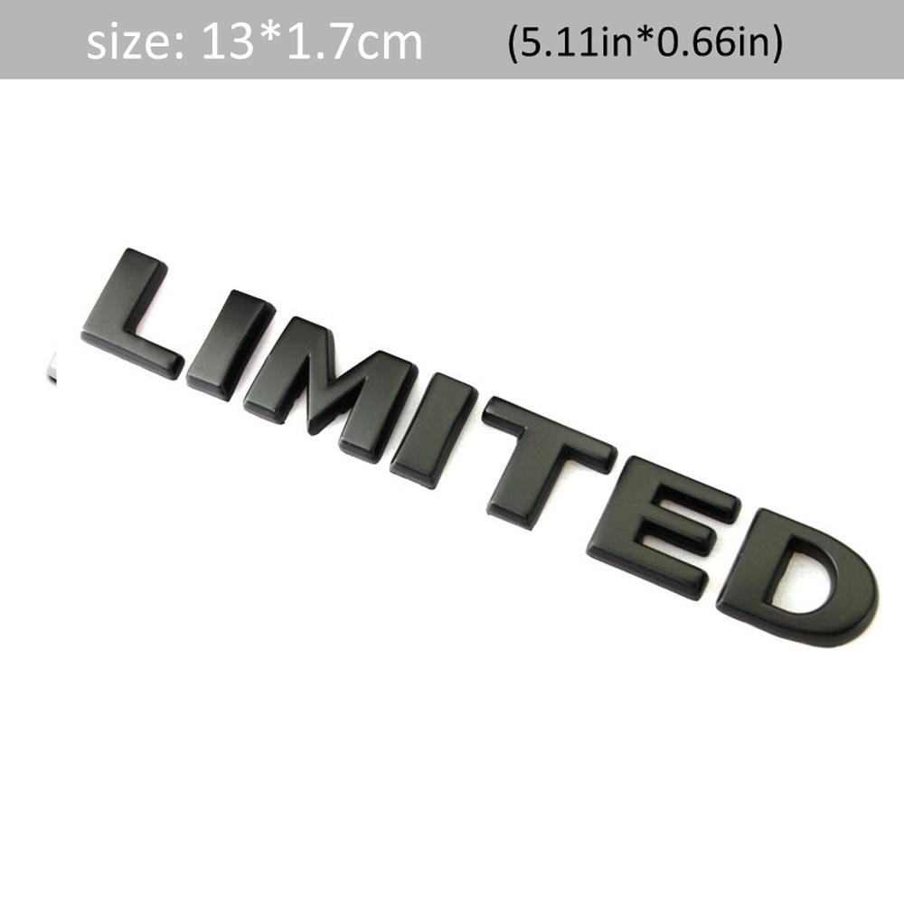 DSYCAR 1Pcs 3D Metal LIMITED Car Side Fender Rear Trunk Emblem Badge Sticker Decals for JEEP Wrangler Compass Commander Cherokee az1