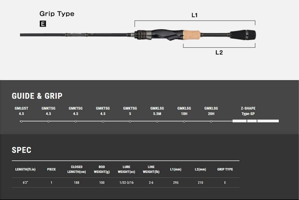 tailwalk Удилище полного диапазона S62UL (модель '22 года)