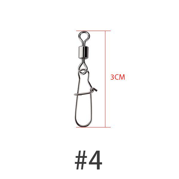 Stainless Steel Fishing Connector 100pcs/lot Rolling Swivel Nice Snap Fishing Tackle Carp Fishing