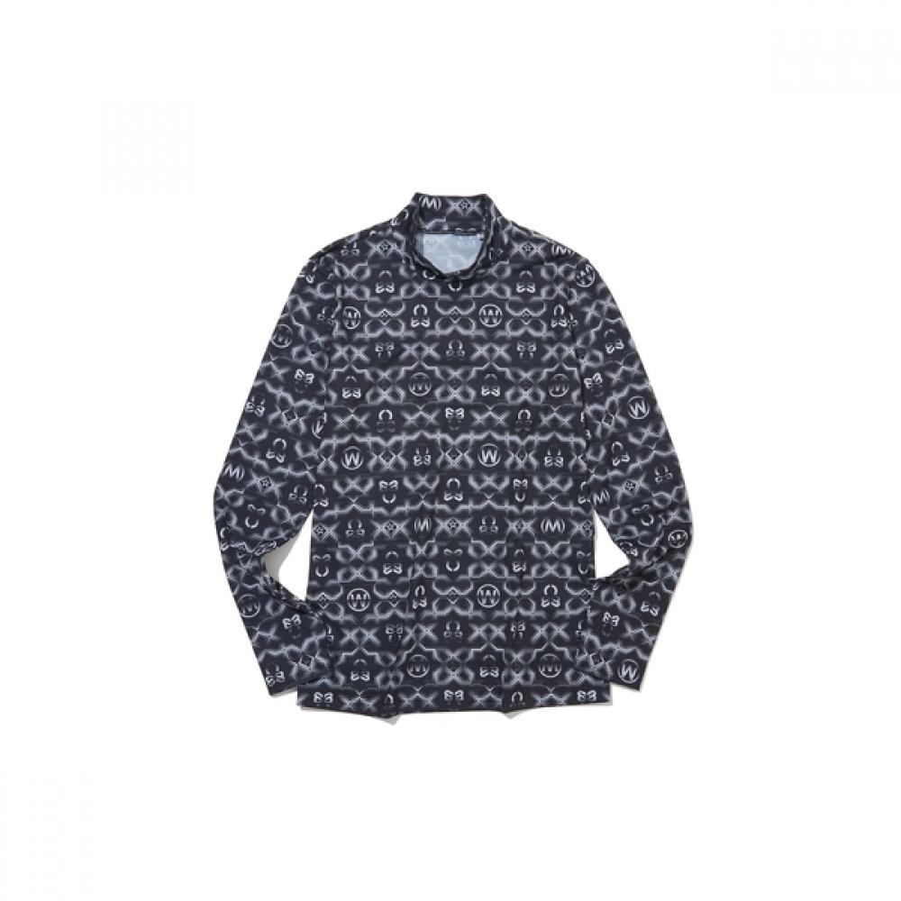 Mark Lona W Gn Season PaTTern Ls Highneck T shirT Ls2iu78f