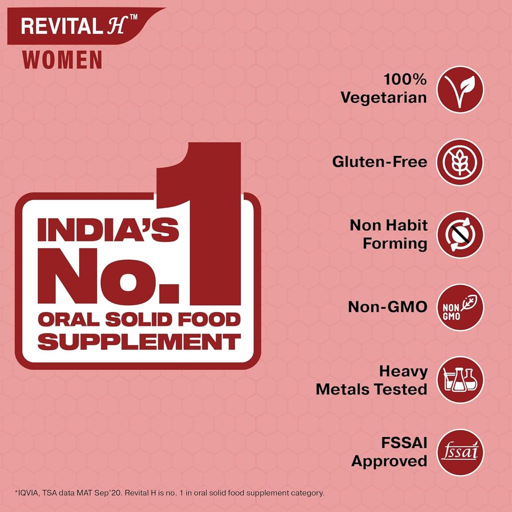Revital H Woman 30S & Men 30S Combo Capsules, Energy Boost, Multivitamins for Daily Vitality, Immunity & Bone Support