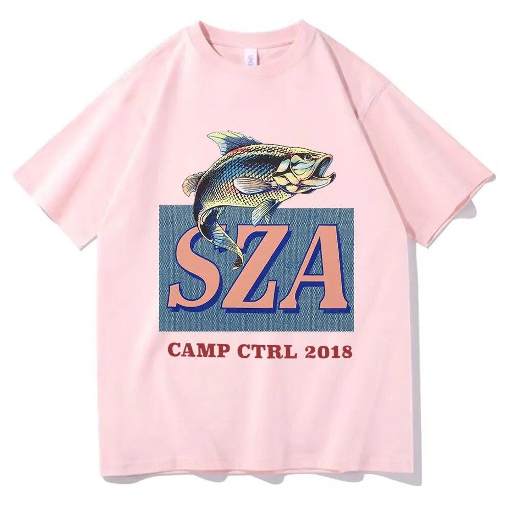 SZA Camp Ctrl 2018 футболка с рисунком модный стиль хип-хоп свободные футболки с коротким рукавом хлопковая повседневная женская футболка унисекс уличная одежда