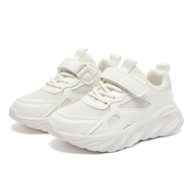 Children's White Shoes New Arrival Sports Shoes Boys Mesh Hollow Girls' White Shoes