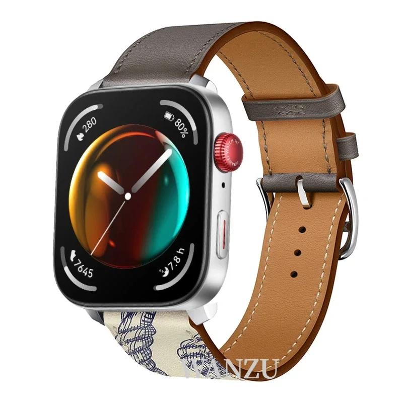 Высококачественный кожаный ремешок для Huawei Watch Fit 5 Pro/4 Pro, спортивный, удобный, дышащий браслет, аксессуар Correa для Huawei Fit 5/4/3