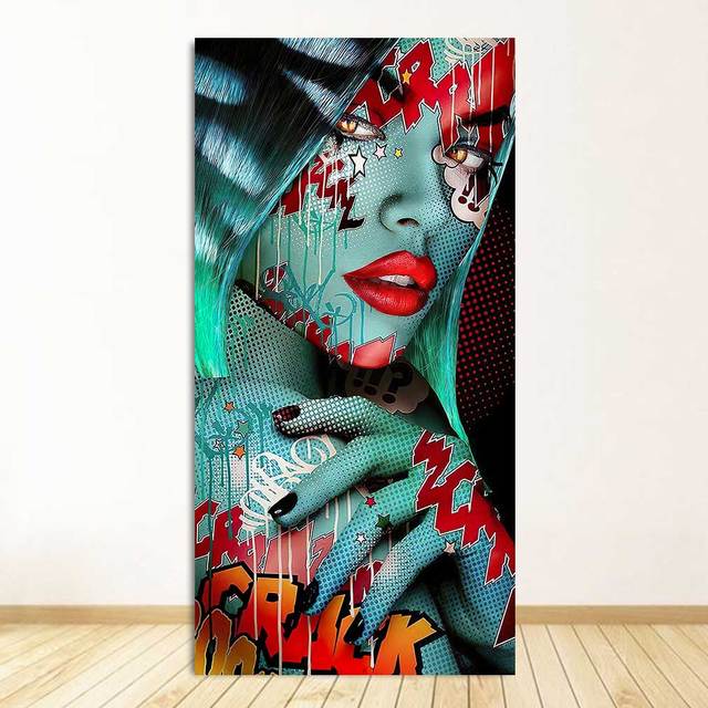 Плакаты и принты, Настенный декор для гостиной, холст, картина, настенная художественная картина, домашний декор, граффити, женский портрет, картина маслом
