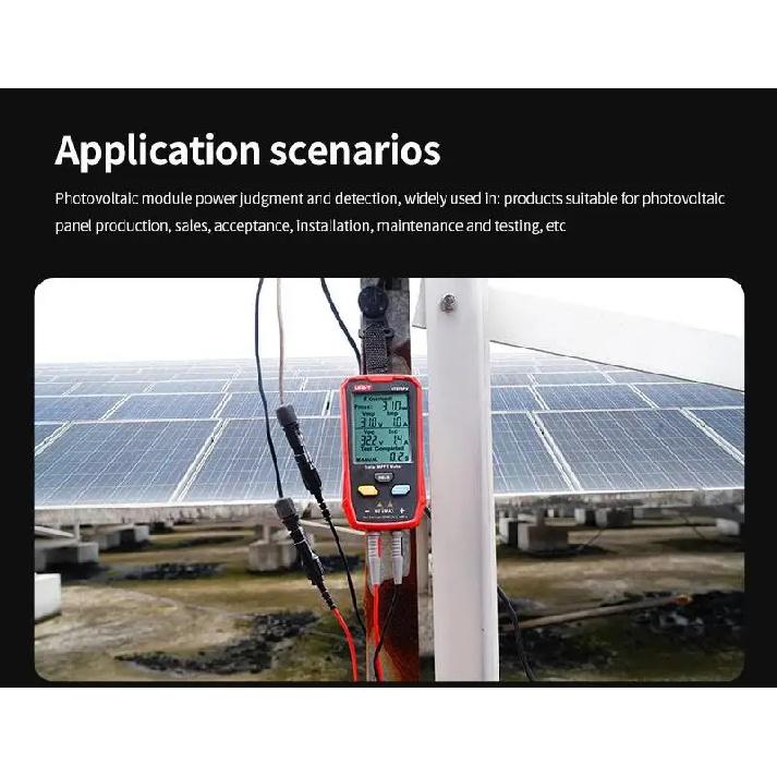 UNI-T UT673PV Solar Panel Tester Solar MPPT Meter Maximum Photovoltaic Power Pmax Vmp Lmp Voc Lsc PV Solar Panel Multimeter