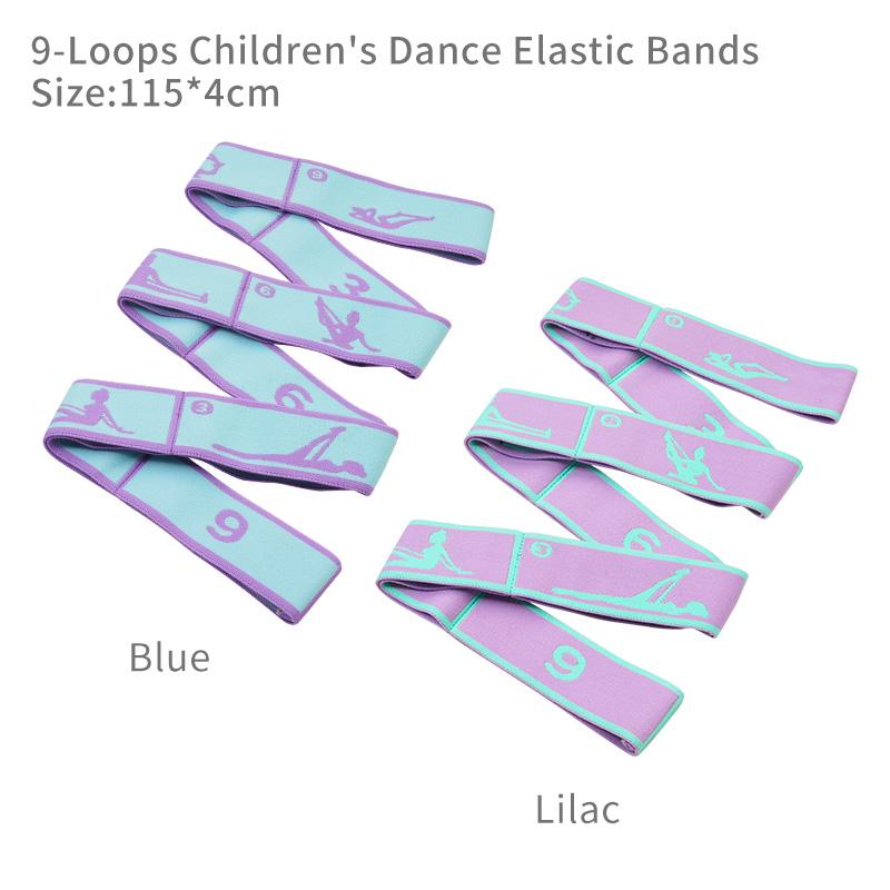 2 шт. Эластичный ремешок для детских танцев, эластичная лента для детей, ремешок для растяжки для гимнастики, эластичные ленты для балета с несколькими петлями