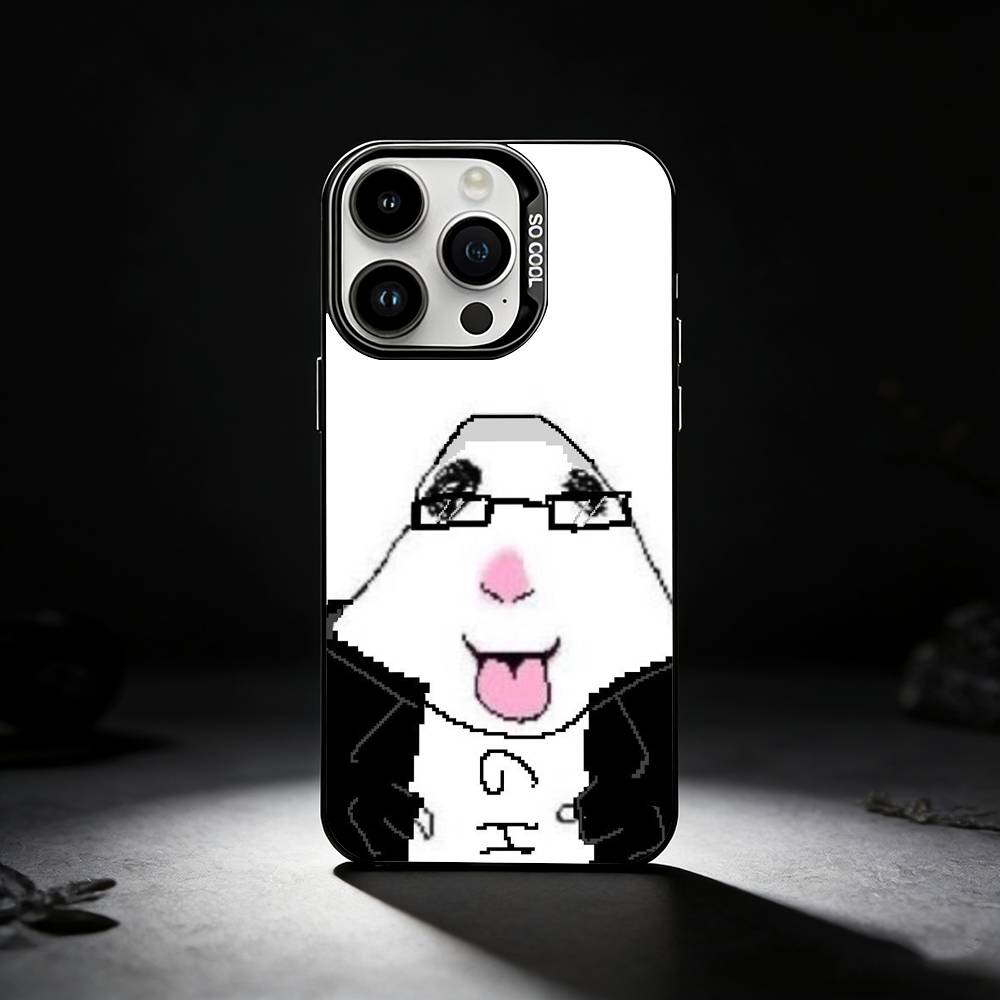 Забавный хомяк Чехол для телефона Для iPhone 17,16,15,14,13,12,11 Plus,Pro Max,XS,Цветной серебристый чехол для телефона