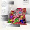 1pc sprunki,Cartoon ,IllustrationPrint Blanket Suitable for All Seasons, Perfect for Home, Travel, or Camping