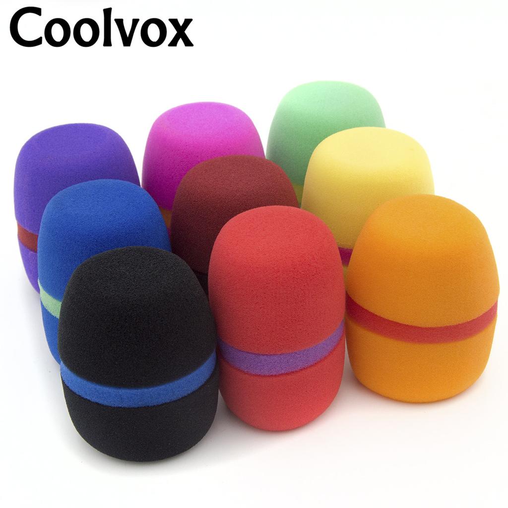 1pcs Flat Multi Color Foam Wireless Wired Microphone Sponge Cover Soft Foam Microphone Foam Windscreen for Shure Microphone