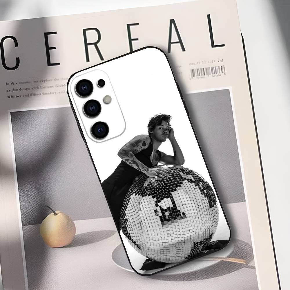 Чехол для телефона H-Harry S-Styles для Samsung S25, S24, S21, S22, S23, S30, Ultra, S20, Plus, Мягкий силиконовый черный чехол
