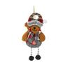 Christmas Hanging Decoration Reindeer Cloth 3D Santa Claus Snowman Bear Doll Pompom Leg Cute Handmade