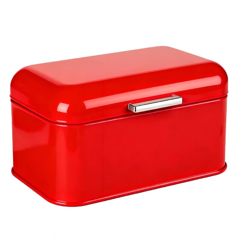 Rustics Metal Bread Container Convenient Flipping Lid Bread Bin Food Storage Organiser For Easy Access
