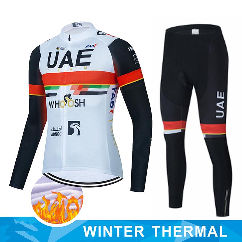 2026 ОАЭ Зимний Термофлисовый Велосипедный Комплект Джерси Maillot Ropa Ciclismo Сохраняет Тепло MTB Велосипедная Одежда Велосипедная Одежда Велосипедный Комплект