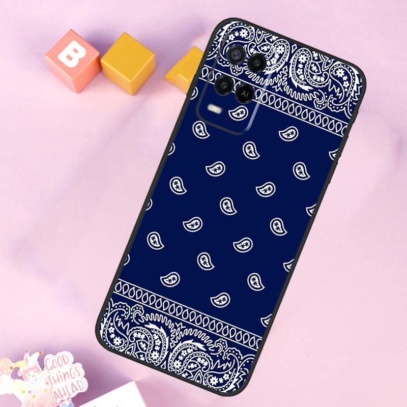 Bandana Paisley Pattern Case For Oppo A17 A57 A16 A76 A96 A60 A40 A80 A18 A38 A58 A78 A98 A15 A54 A74 A94 A6 A5 Pro