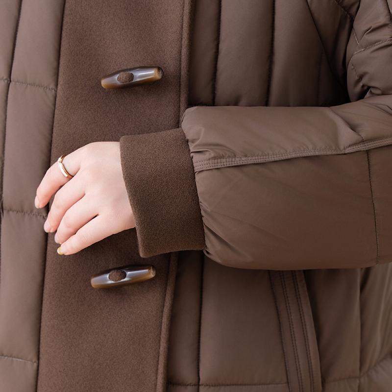 Middle Age Woman Winter Coats Plus Size Elegant Loose Thick Warm Parkas Female Jacket