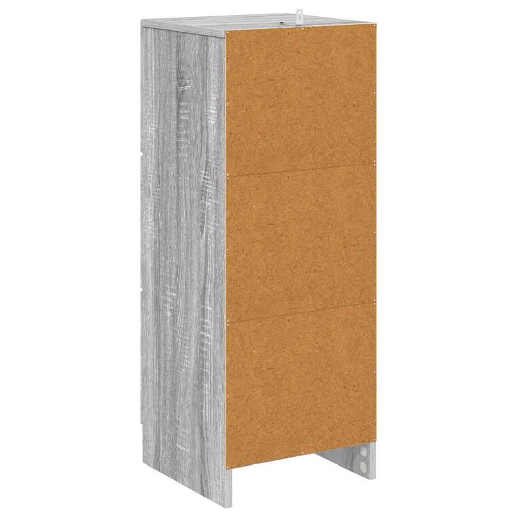 Drawer Cabinet Grey Sonoma 33 x 34.5 x 87 cm Particleboard