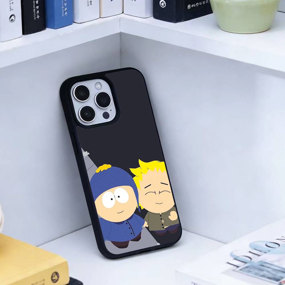 M-South P-Park Cartoon Phone Case For iPhone17,16,15,14,13 Plus,Pro Max Magnetic For Magsafe Wireless Charging
