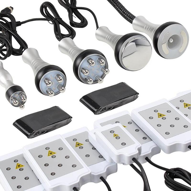 6 в 1 кавитационная машина, устройства для коррекции фигуры, 8 лазерных подушечек, радиочастотный RF 40K Cavi, вакуумный Lipo-стимулятор, сжигание жира, удаление морщин