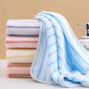 Полосатое банное полотенце из кораллового флиса - впитывающее, утолщенное, для пляжа и домашнего использования