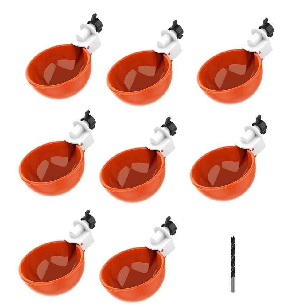 8 шт. Пластиковая автоматическая поилка для кур Подвесная Простота установки Поилка для уток Большей емкости Поилка для домашней птицы Курятник