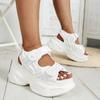 Women's White Chunky Sandals Summer High Platform Wedges Shoes Woman Non Slip Thick Bottom Sandalias