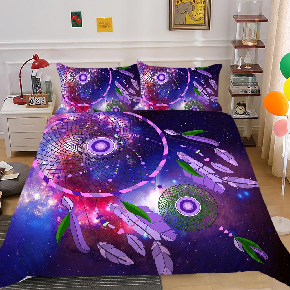 Duvet Cover King Bedding Set Dreamcatcher Cute Bedspreeds Adults Teen Single Size Polyester Bedding Cover Suit