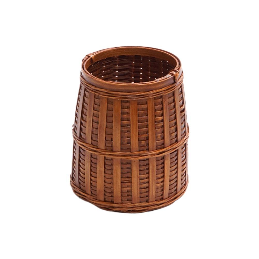 Natural Tea Ceremony Display Baskets Handmade Pencil Holder Multipurpose Makeup Brush Holder Home