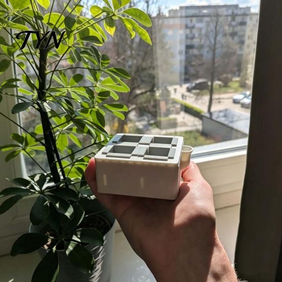 Горшок для рассады с 4 ячейками, самополивающийся, для саженцев, пластиковый, 4 ячейки с дренажными отверстиями, набор для наблюдения за ростом, стартер для суккулентов