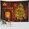 Рождественская елка камин гобелен настенный колдовство психоделический подарок носки новогодняя комната хиппи домашний декор