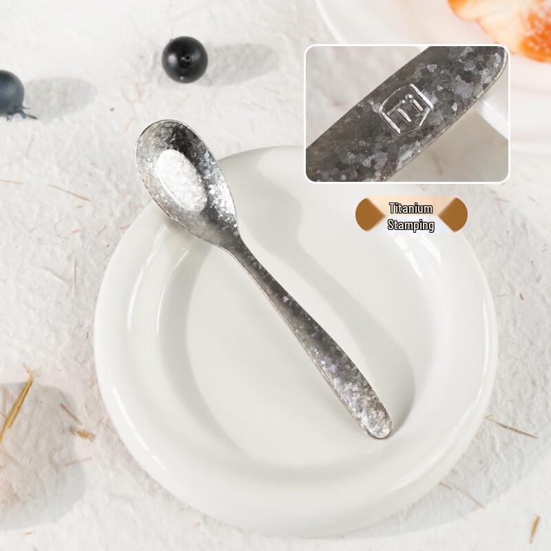 Shihua Pure Titanium Ingot-Shaped Dining Spoon