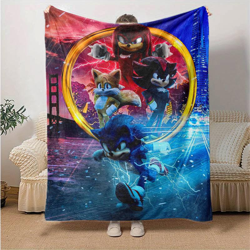 1pc Sonic The Hedgehog Print Home Decor Blanket Throw Gift for .B068