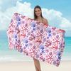 Custom Printed Microfiber Beach Towel Quick Dry Sports Swimming Pool Outdoor Travel Yoga Gym Sun Protection Double Sided Plush Bath