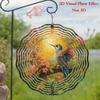 Vibrant Hummingbird Floral Metal Wind Chime Garden Porch Outdoor Decor Easy To Hang Secure Hook Gift for Nature Lovers