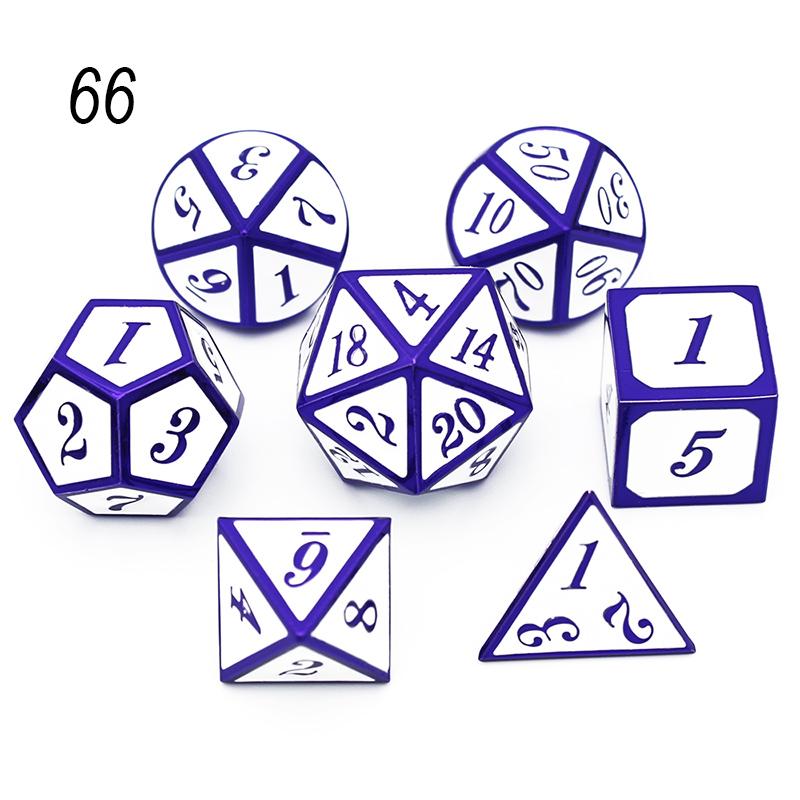 Набор из 7 предметов, набор металлических кубиков D&D, бархатный мешочек D20 D12 D10 D% D8 D6 D4, игральные кости DND, ролевые игры, настольные игры, набор кубиков дадо, металлические игральные кости