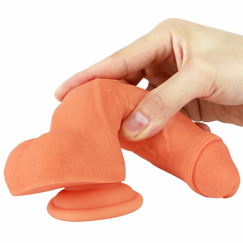 Женский силиконовый дилдо Двухслойный Мягкий Мастурбатор Препуциальный Сосальщик Дилдо