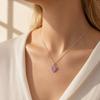 3 Colors Heart Pendant Necklace for Women Shiny Crystal Zirconia Silver Tone Love Necklaces Trendy Jewelry Gift for Girlfriend Wife Mother Birthday