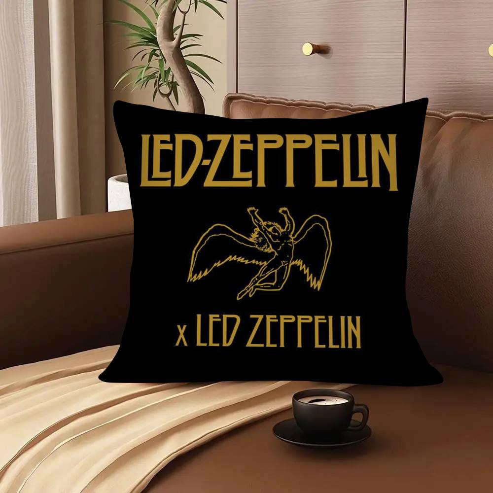 1 шт. Подушка с принтом L-Led Z-Zeppelin Модная квадратная наволочка Декор спальни, гостиной, дивана Стиль Ins Отдых
