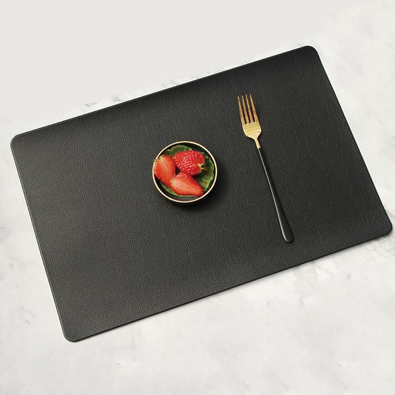 Leather Placemats Non-Slip Heat Insulation Placemats Table Mats Household Table Mats Waterproof Hotel Western Food Mats Coasters