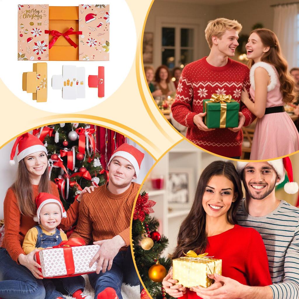 2025 Empty Advent Calendar Box 24 Days DIY Christmas Countdown Calendar Box Fillable Holiday Case for Candy Jewelry Small Gifts