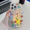 Для чехла для мобильного телефона IPhone16E Imd Красочный для Apple 15promax Гальванизированный Лазерный Цветочный Защитный Чехол