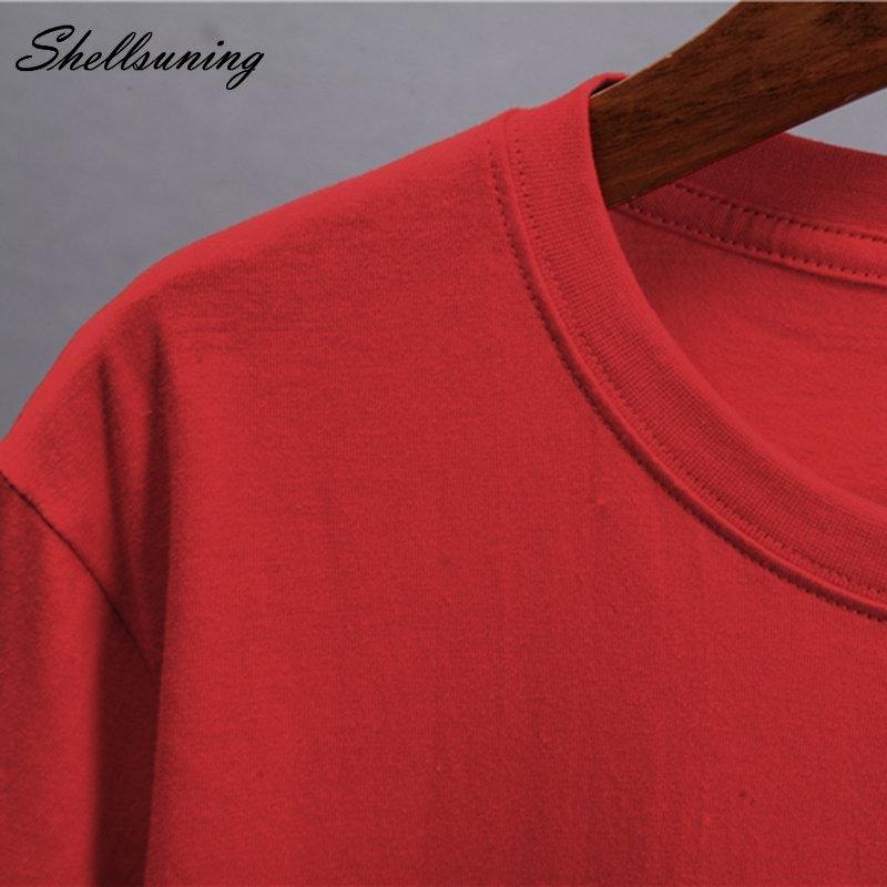 Shellsuning футболка с мультяшным принтом женская летняя модная повседневная простая простая футболка с коротким рукавом из 100% хлопка мягкие футболки женские негабаритные базовые топы для пар