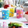 Sunnap Paper Cups, Snoopy Retro Pattern, 205ml, 25 cups per pack (4 packs total, 100 cups), Assorted Paper Cups in 4 Designs, Made in Japan, 7.5cm Wid