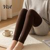 Winter Leg Warmers for Women Women, Over The Knee Thigh High Socks, Warm Knit Gaiters Outdoor Soft Thermal Sleeves, Thickened Plush Lined Cold Weather